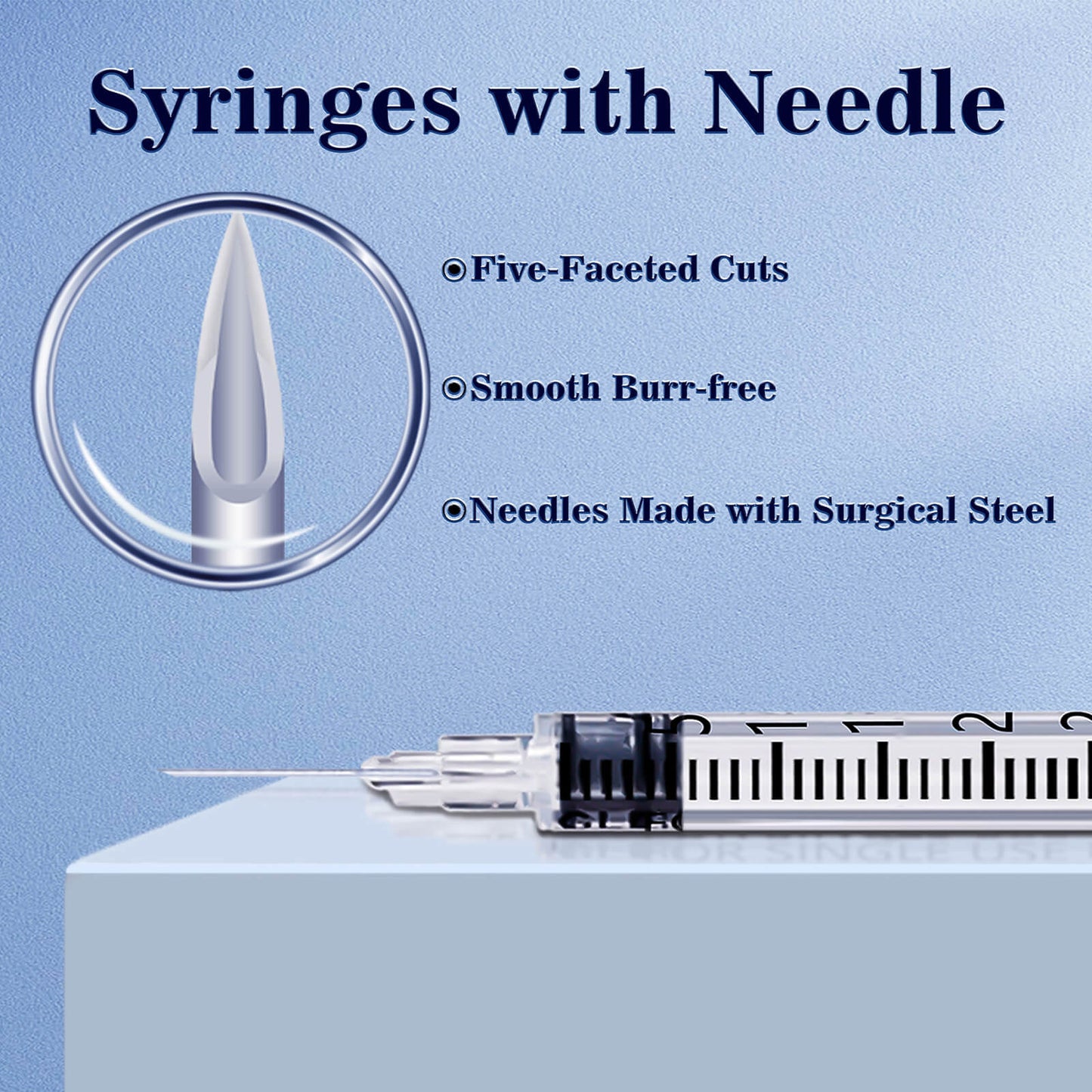 Diabetic Needles and Syringes, 0.5ml-30G-5/16"