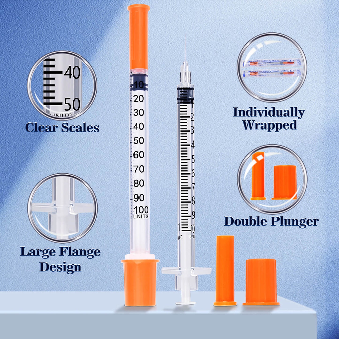 Insulin Syringes, 1ml-29G-5/16"